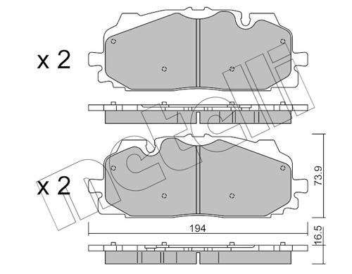 Placute frana METELLI 22-1128-0