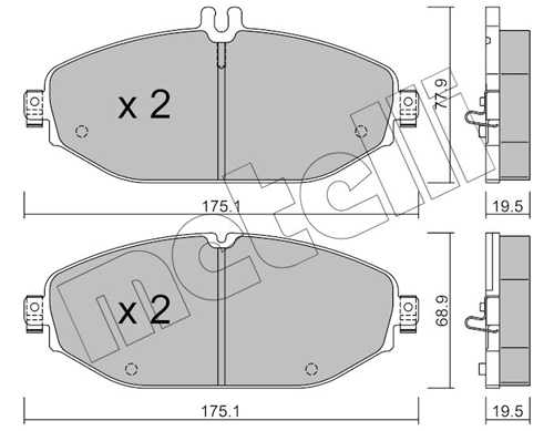 Placute frana METELLI 22-1132-0