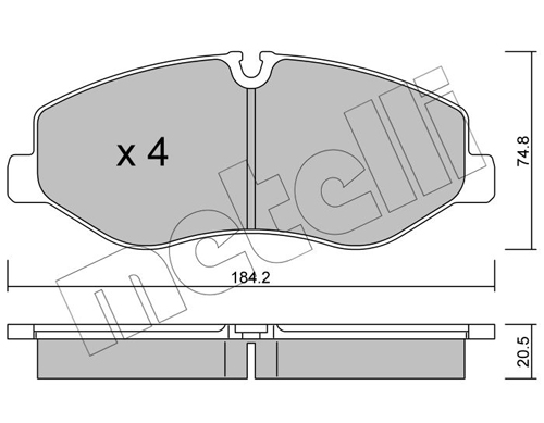 Placute frana METELLI 22-1139-0