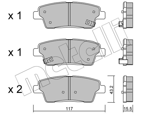 Placute frana METELLI 22-1140-0