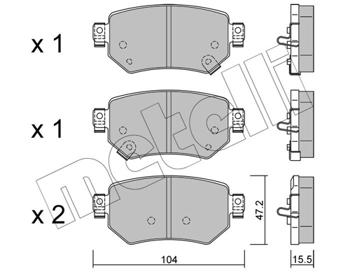 Placute frana METELLI 22-1159-0