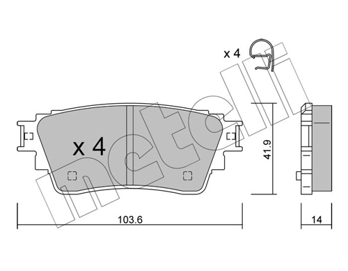 Placute frana METELLI 22-1160-0