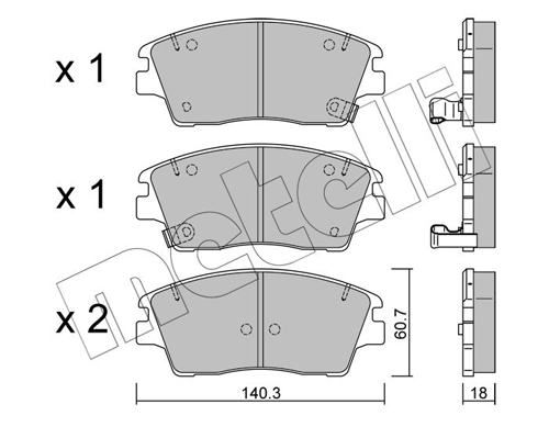 Placute frana METELLI 22-1164-0