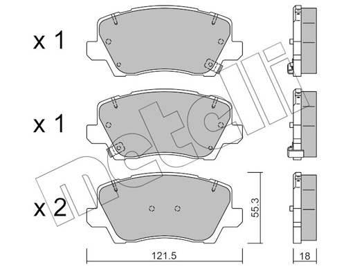 Placute frana METELLI 22-1165-0