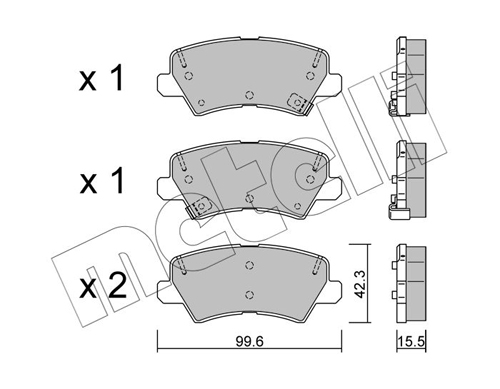 Placute frana METELLI 22-1166-0