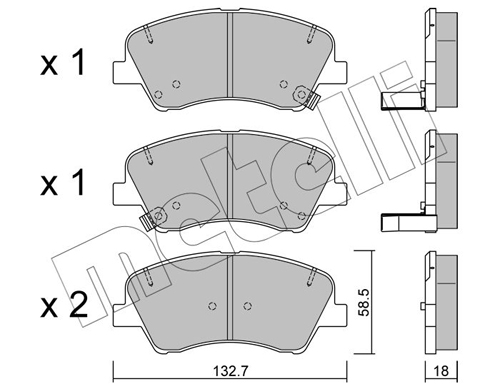 Placute frana METELLI 22-1167-0