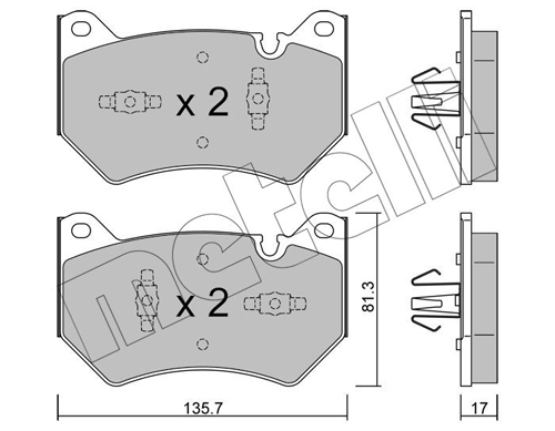 Placute frana METELLI 22-1170-1