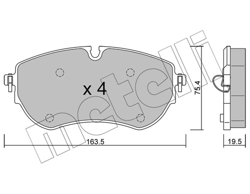 Placute frana METELLI 22-1172-0