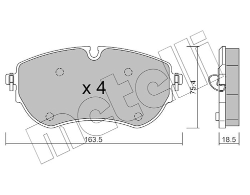 Placute frana METELLI 22-1172-1