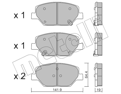 Placute frana METELLI 22-1178-0