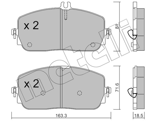 Placute frana METELLI 22-1194-0