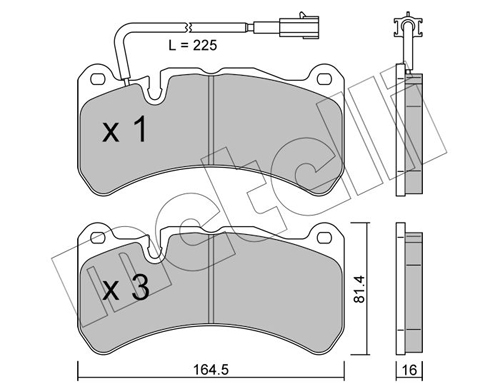 Placute frana METELLI 22-1201-0