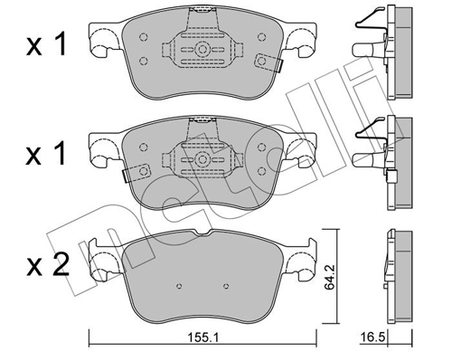 Placute frana METELLI 22-1205-0