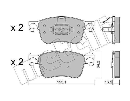 Placute frana METELLI 22-1205-1