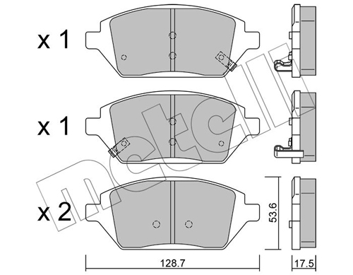 Placute frana METELLI 22-1211-0