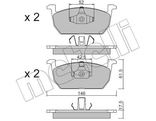 Placute frana METELLI 22-1214-0
