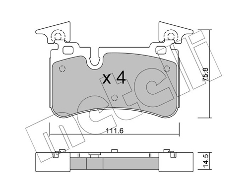 Placute frana METELLI 22-1223-0