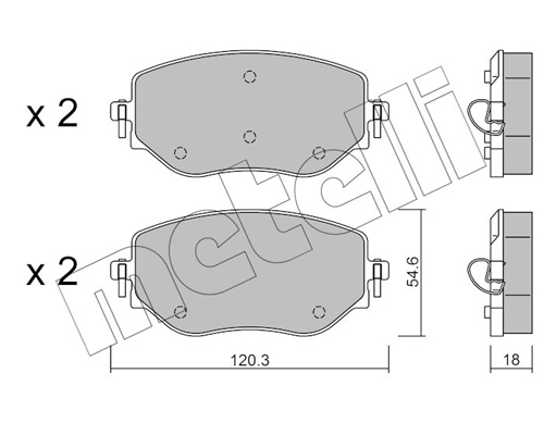 Placute frana METELLI 22-1225-0
