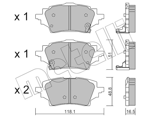 Placute frana METELLI 22-1228-0