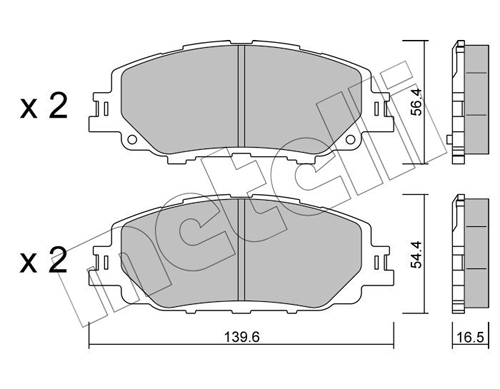 Placute frana METELLI 22-1235-0