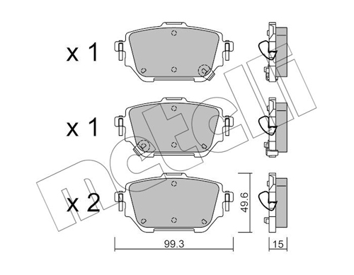 Placute frana METELLI 22-1236-0