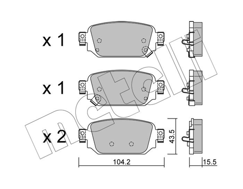 Placute frana METELLI 22-1238-0
