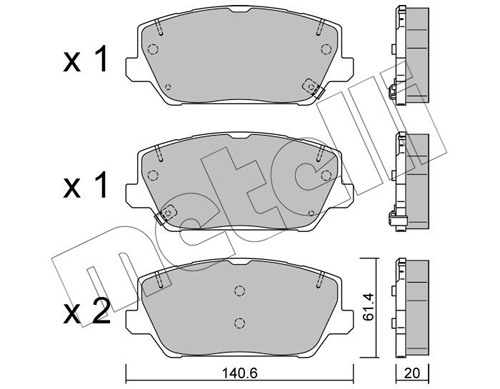 Placute frana METELLI 22-1241-0