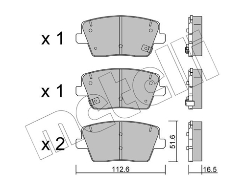 Placute frana METELLI 22-1242-0