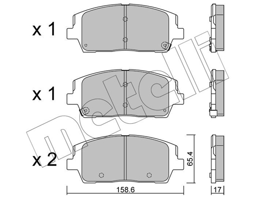Placute frana METELLI 22-1244-0