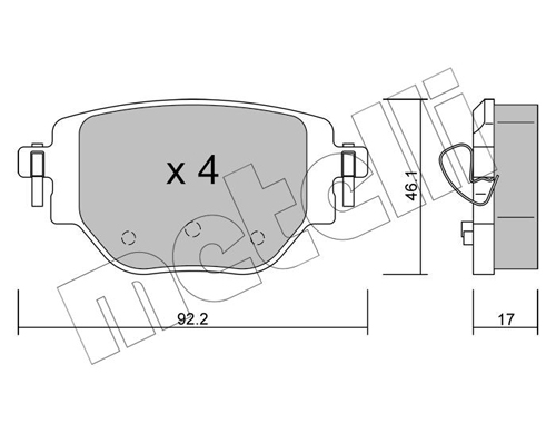 Placute frana METELLI 22-1246-0