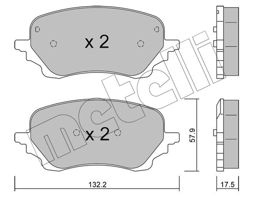 Placute frana METELLI 22-1247-0
