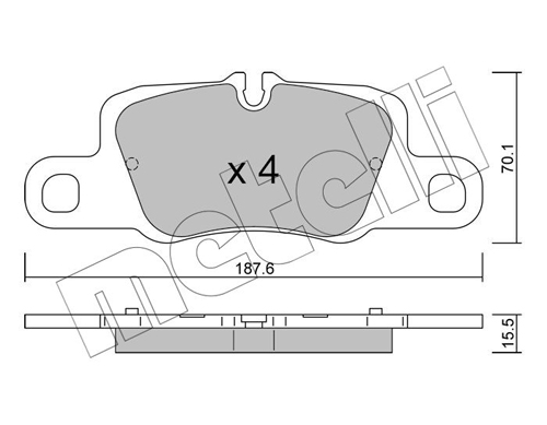 Placute frana METELLI 22-1257-0