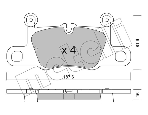 Placute frana METELLI 22-1258-0