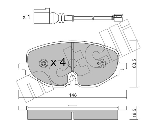 Placute frana METELLI 22-1280-0