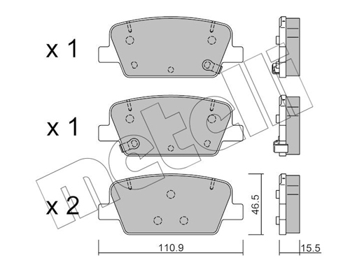 Placute frana METELLI 22-1283-0