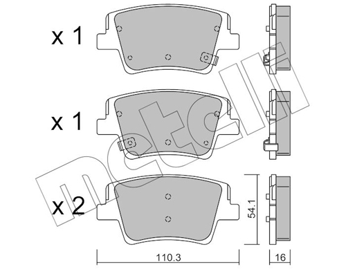 Placute frana METELLI 22-1284-0