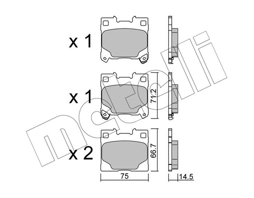 Placute frana METELLI 22-1289-0