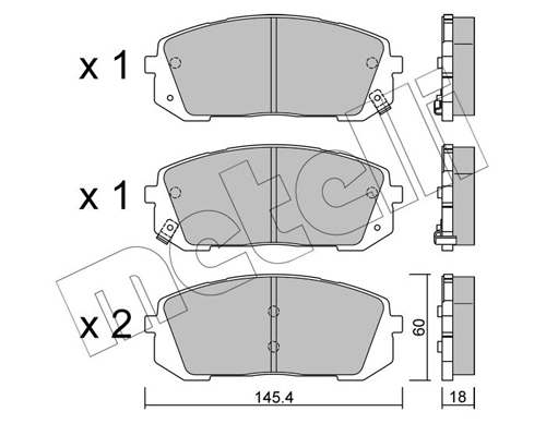 Placute frana METELLI 22-1298-0