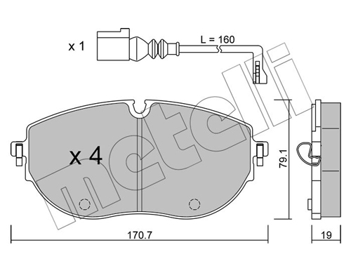 Placute frana METELLI 22-1322-0