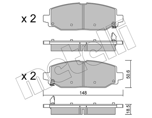 Placute frana METELLI 22-1335-0