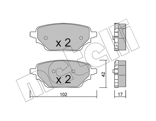 Placute frana METELLI 22-1352-0