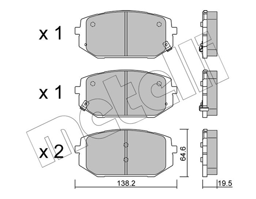 Placute frana METELLI 22-1361-0