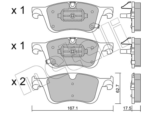 Placute frana METELLI 22-1365-0