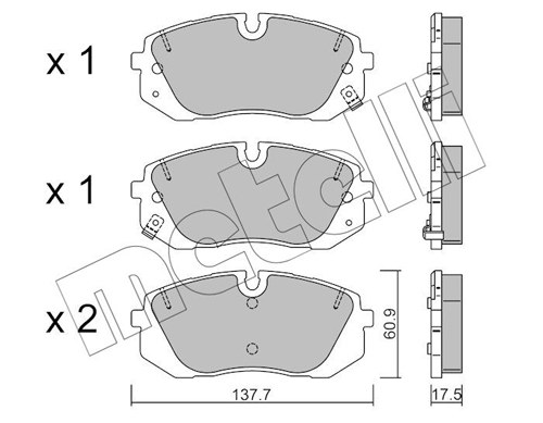 Placute frana METELLI 22-1370-0