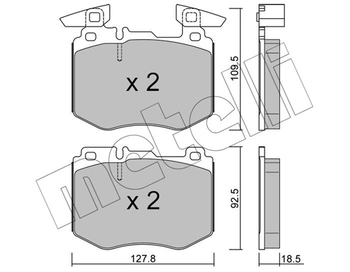 Placute frana METELLI 22-1388-0