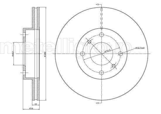 Disc frana METELLI 23-0545