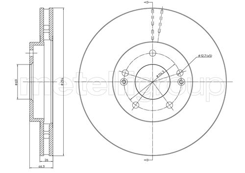 Disc frana METELLI 23-0593C
