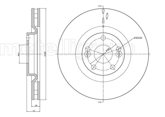 Disc frana METELLI 23-0678