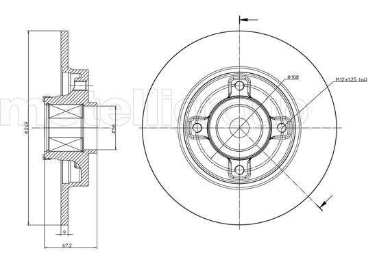 Disc frana METELLI 23-0827
