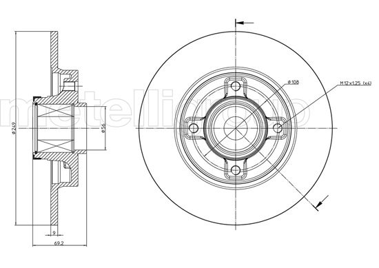 Disc frana METELLI 23-0878